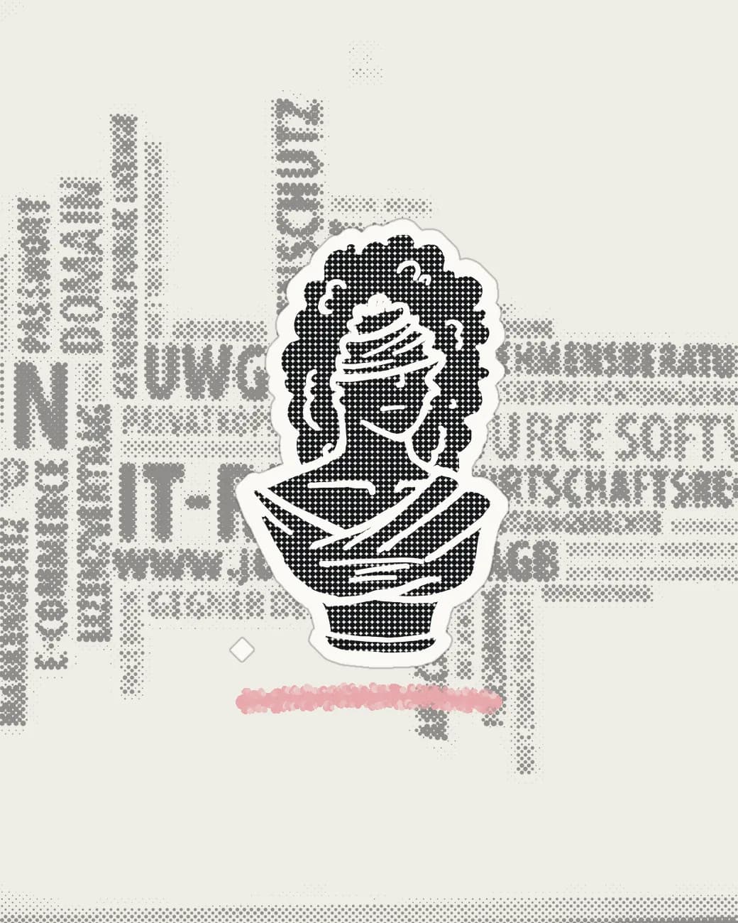 Illustration zum Arbeitsrecht: Justitia