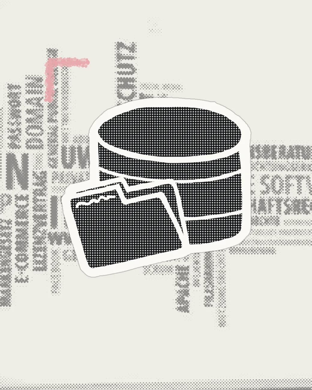 Illustration zum Datenschutz: Datenbank