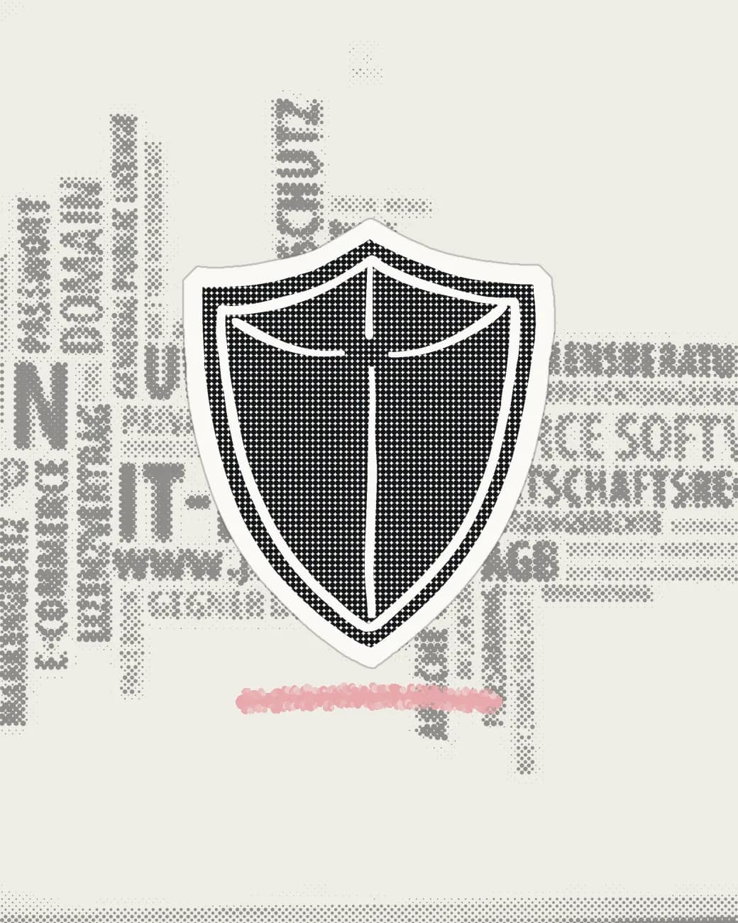 Illustration zur Cybersicherheit: Schutzschild