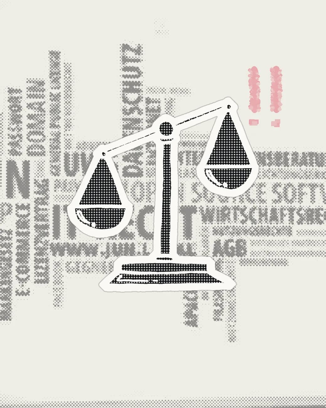 Illustration zum Wettbewerbsrecht: Waage