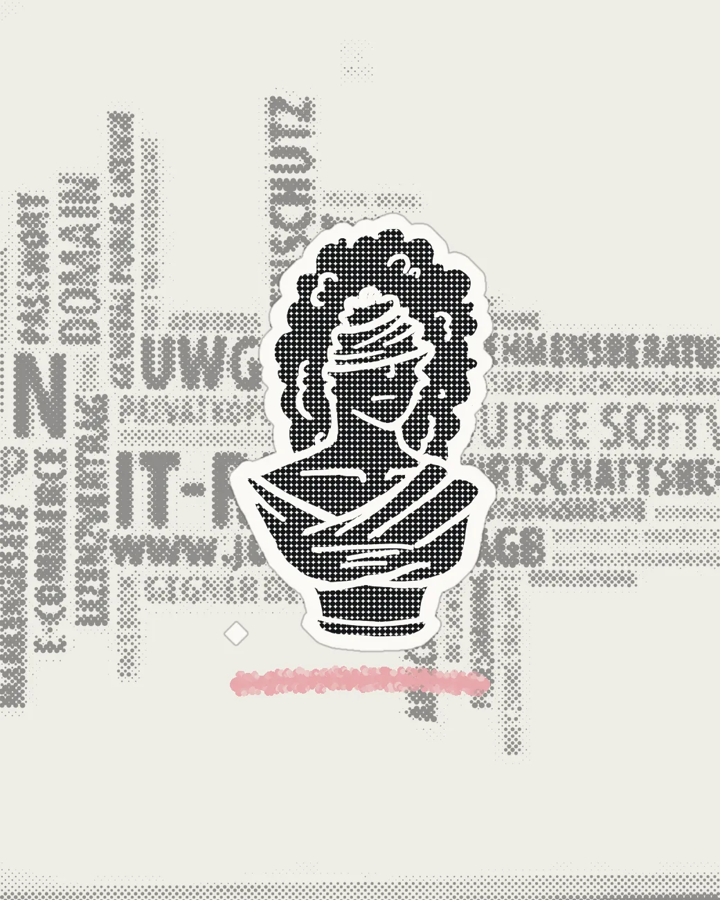 Illustration zum Arbeitsrecht: Justitia