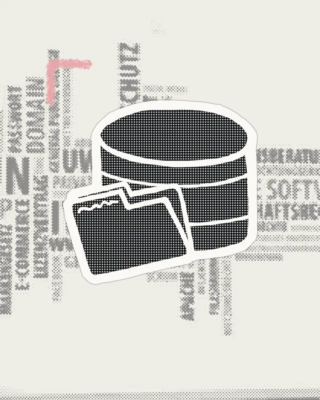 Illustration zum Datenschutz: Datenbank