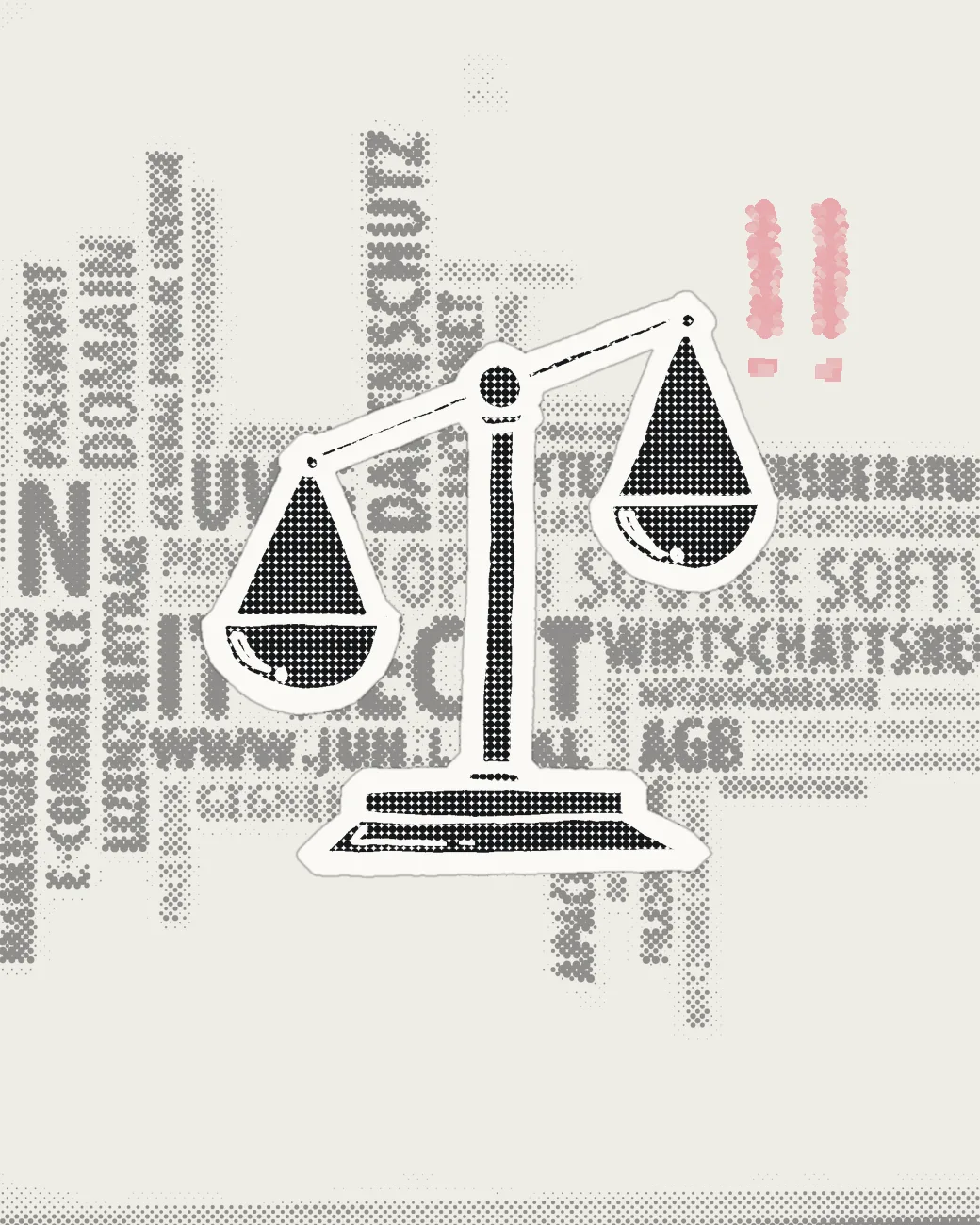 Illustration for competition law: scales